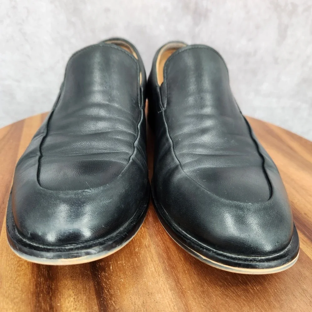 Warfield & Grand Loafer Mens‎ 10 Jackson Black Leather Slip On Shoes 90903